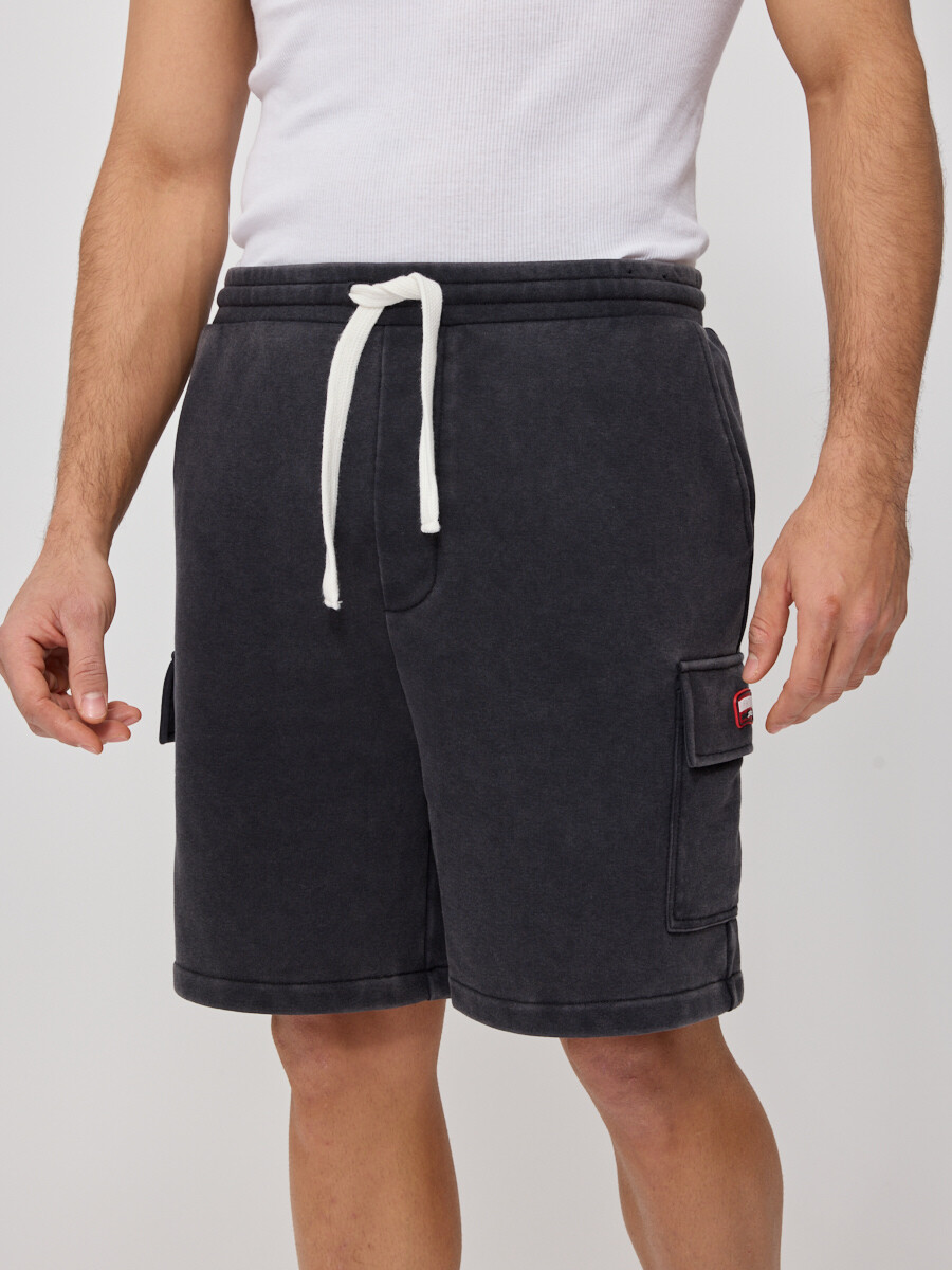 SHORT CARGO RIVEN RUSTY - Negro 