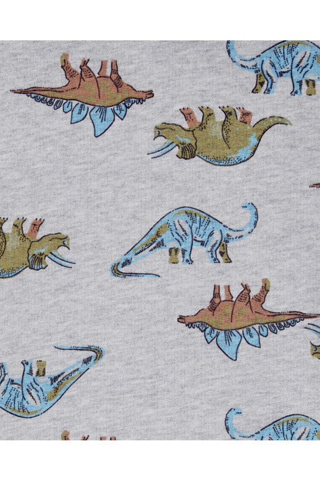 Set dos piezas de algodón, pantalón y buzo con capucha, diseño dinos Sin color