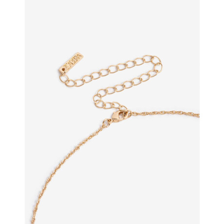 Cadena Con Dije De Metal Bañado En Oro Dorado