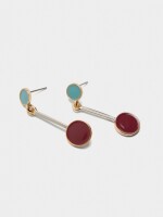 Pendientes Largos De Esmalte multicolor