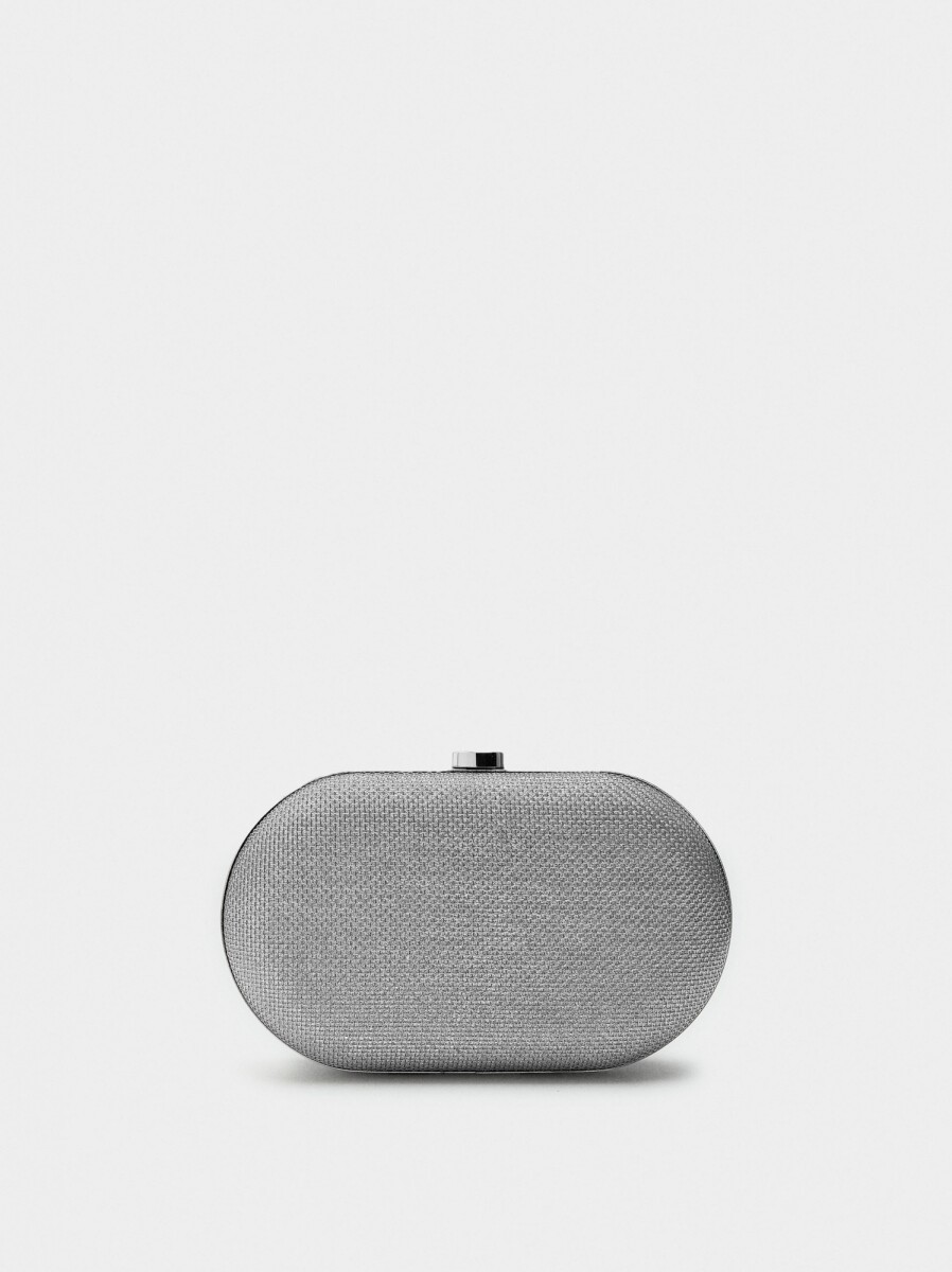 Clutch De Fiesta Ovalado - plateado 