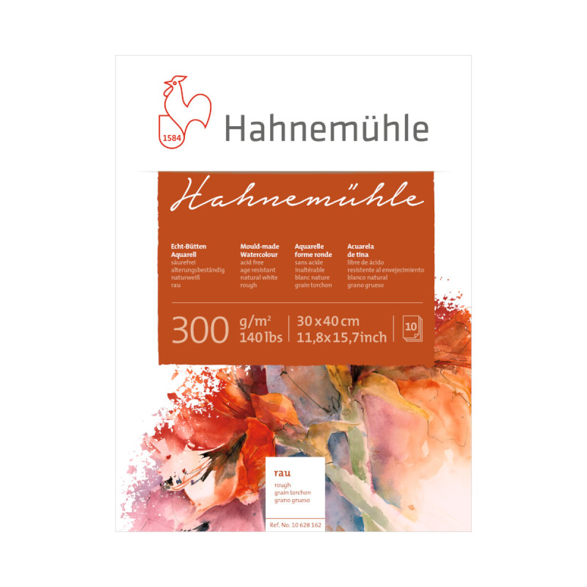 Block para acuarela rugoso 300g - Hahnemühle - 30x40 