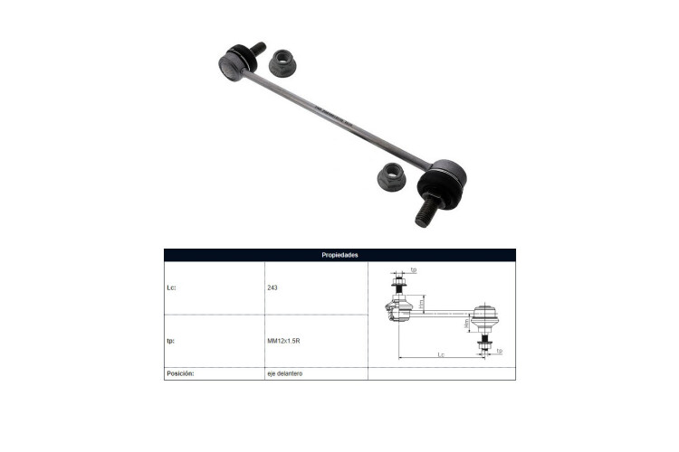 Bieleta Chev Corsa Ii/Montana/Meriva/Vectra 93-25 Der/Izq Bieleta Chev Corsa Ii/Montana/Meriva/Vectra 93-25 Der/Izq