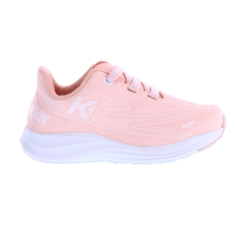 Championes de Niña KIDY acordonado con diseño en contraste Nude - Blanco