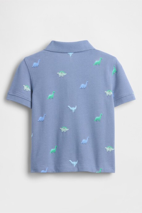 Remera Tipo Polo Logo Gap Toddler Niño Bainbridge Blue