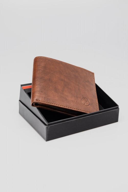Billetera Bifold Camello