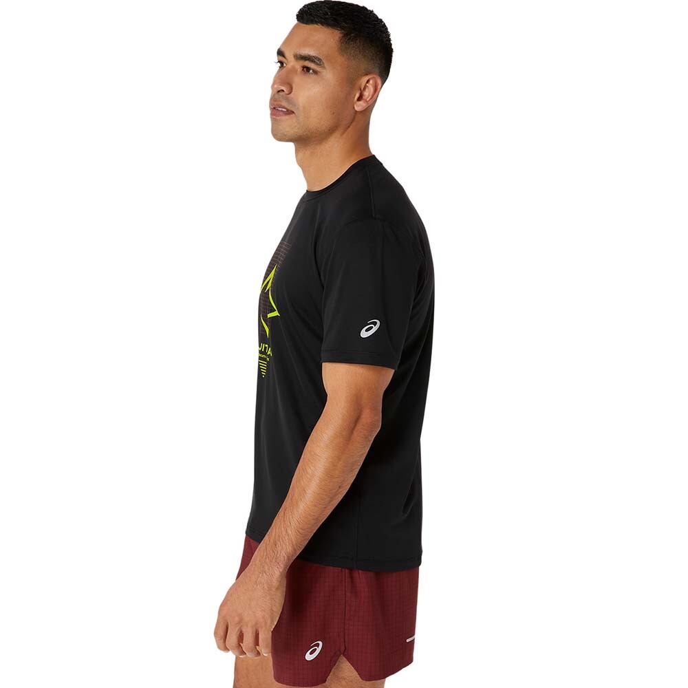 Fujitrail Logo Ss Top M - Hombre Performance Black/antique Red/