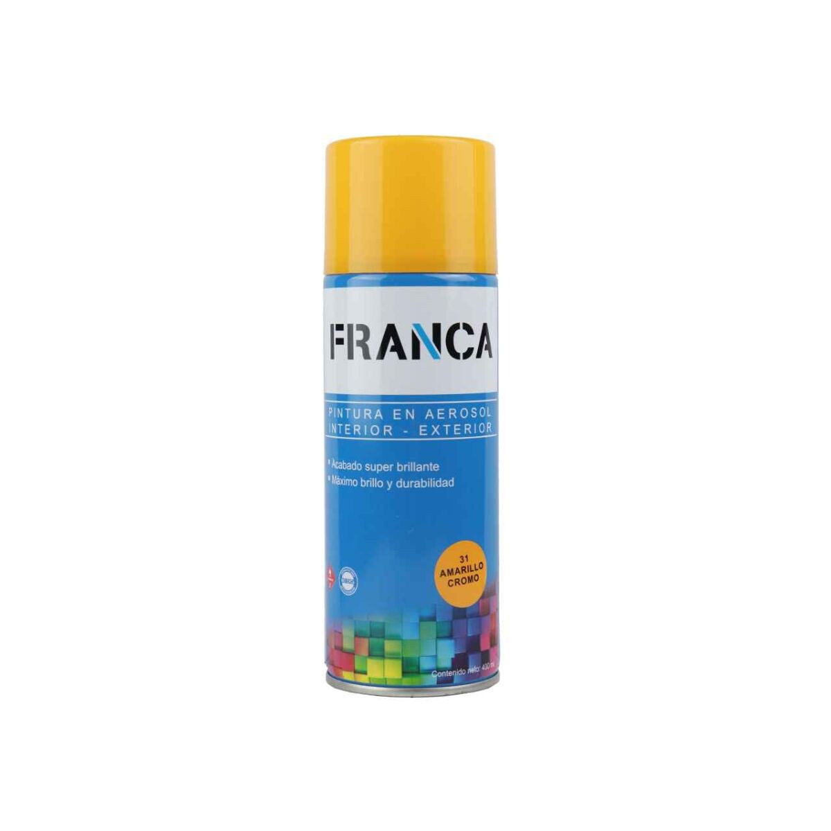 Esmalte Aerosol Amarillo Cromo Rf.31 400 Ml. Franca 