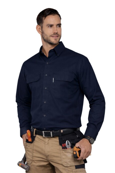 Camisa gabardina de trabajo Azul marino