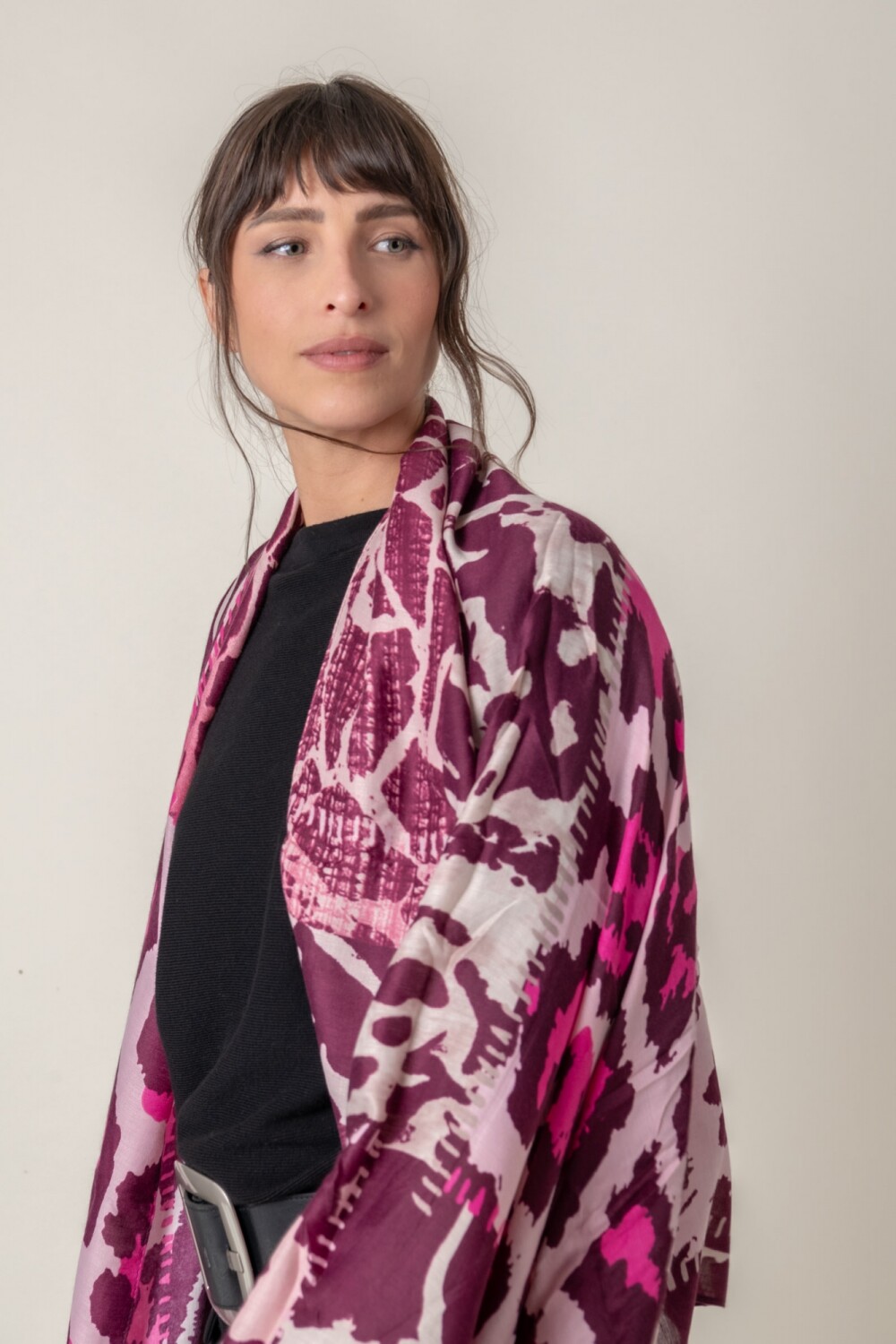 PAÑUELO MULTI PRINT Fucsia
