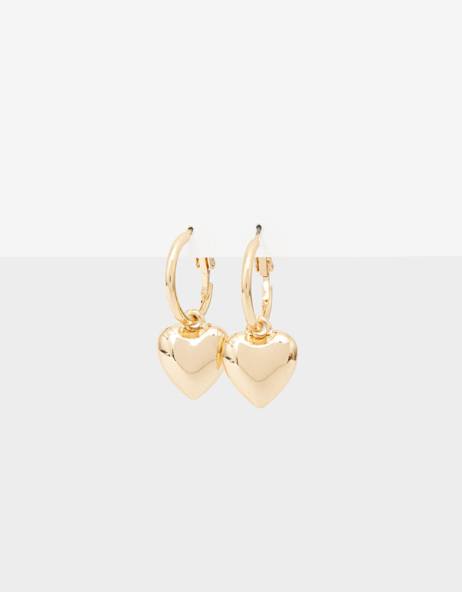 Argollas Con Doble Dije De Corazón 