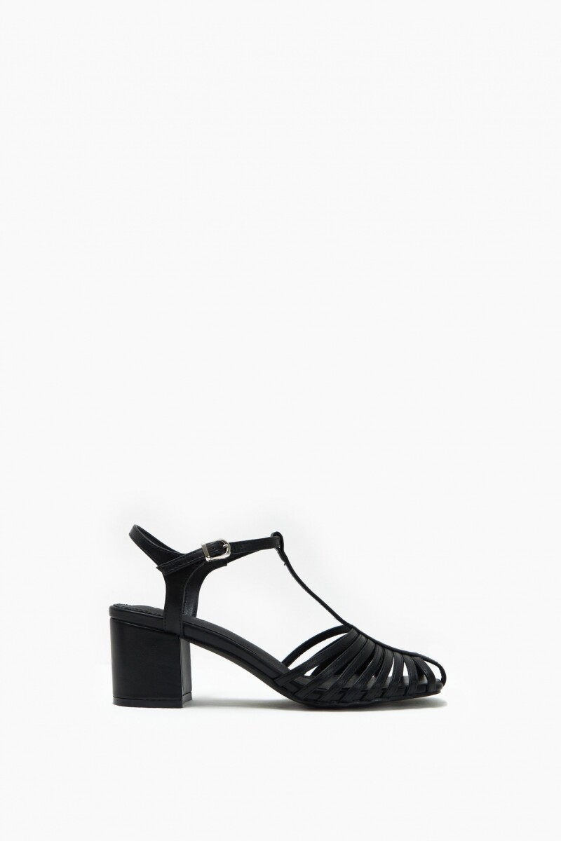 Sandalia taco alto - negro 