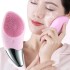 Cepillo Masajeador Limpiador Facial Contorno Ojos Silicona Variante Color Rosa