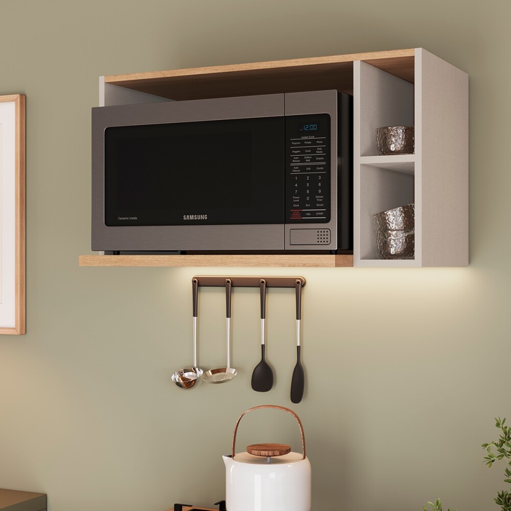 Aéreo Everest para horno 0,80 m Color: Carvalho/Panna Aéreo Everest Para Horno 0,80 M Color: Carvalho/panna