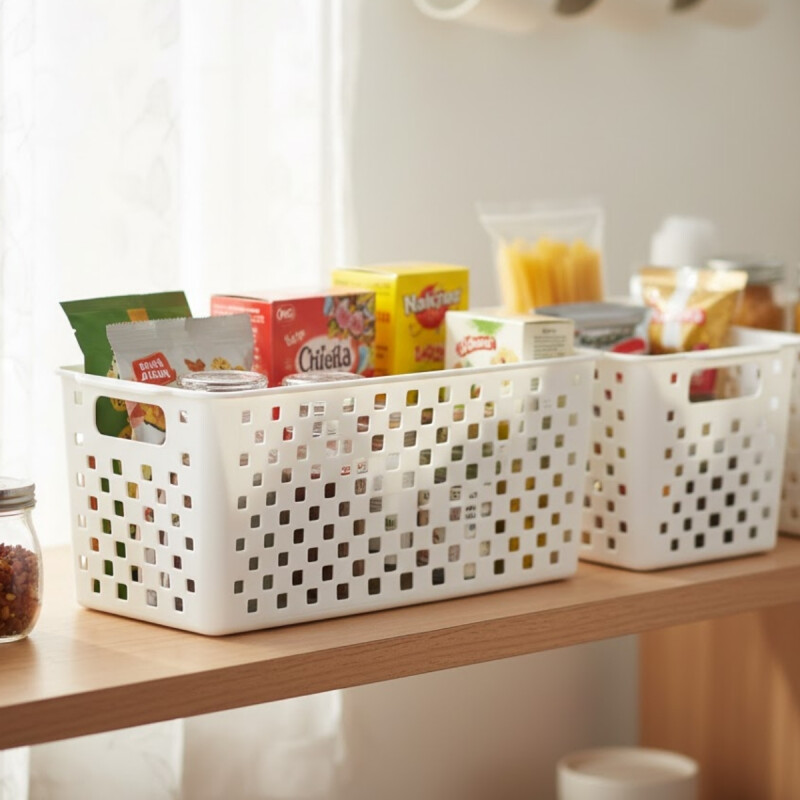 Cesto organizador Quadratta calado MS BLANCO