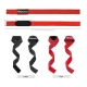 Set X2 Straps Correas Levantamiento Pesas Gym Negro Rojo