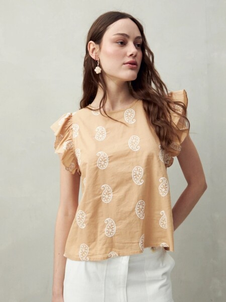 BLUZA D.CASSIN MACEDONIA CARAMELO