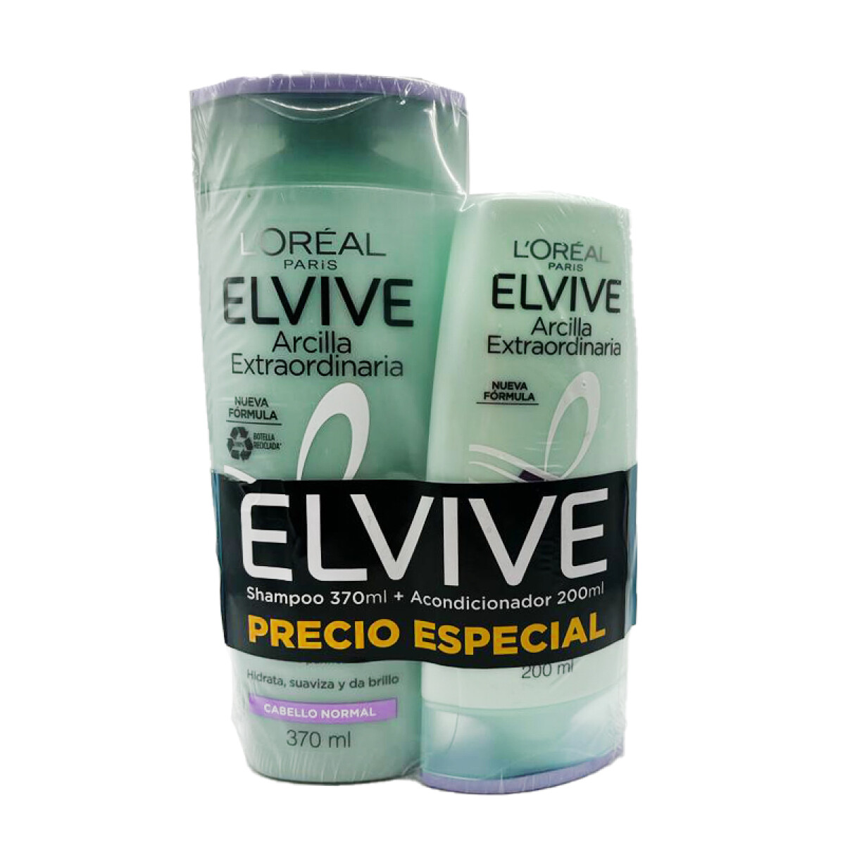 ELVIVE L'OREAL Promoción Shampoo 370 ml + Acondicionador 200 ml - Arcilla Extraordinaria 