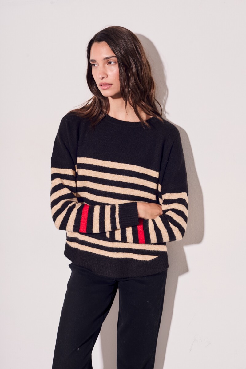 Sweater Rayado - Beige 
