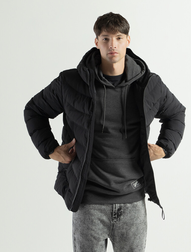 Campera con Capucha Andy Negro
