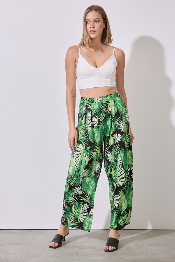 Pantalon Botanic VERDE/MULTI