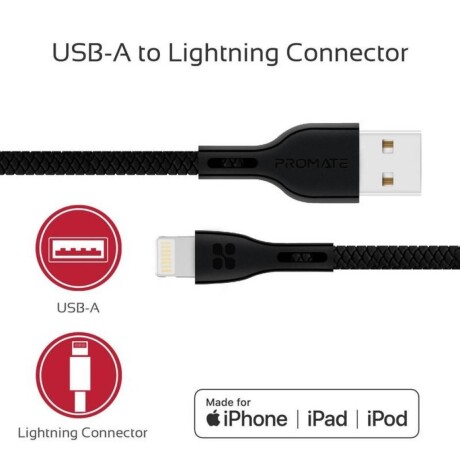 Cable Promate Lightning - Usb 1 Mts Cable Promate Lightning - Usb 1 Mts