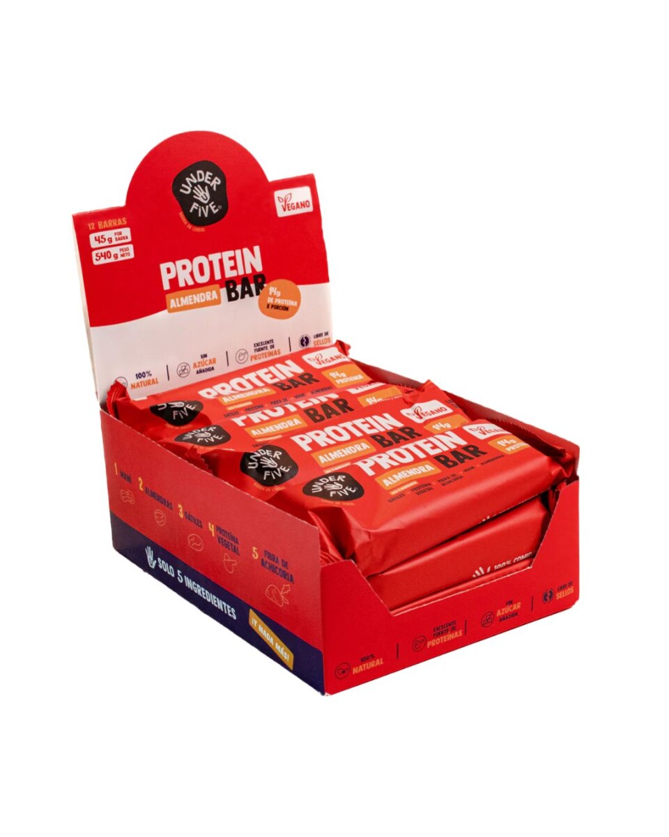 Barras De Proteína 45g Kit x12 Underfive - Almendra 