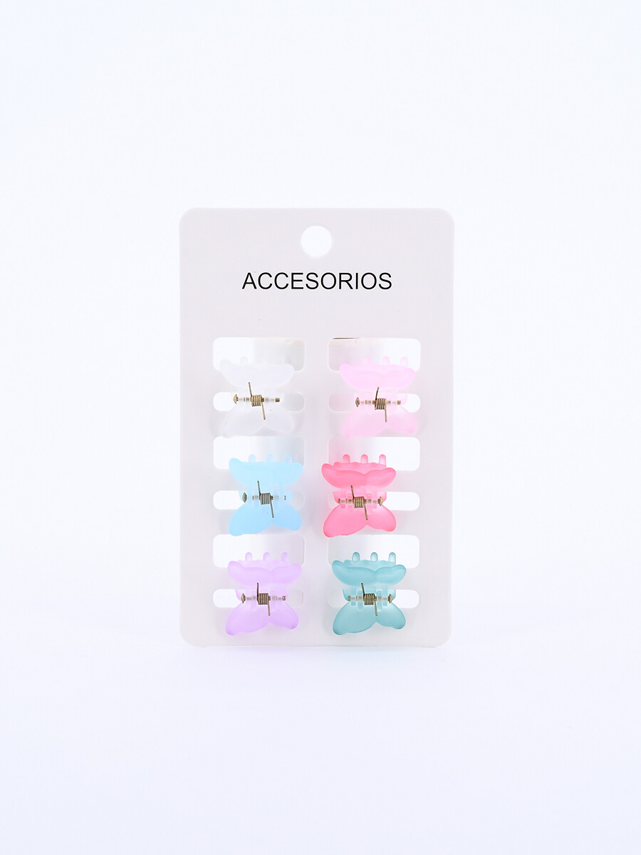 PINZAS MARIPOSA PACK x 6 - MULTICOLOR 
