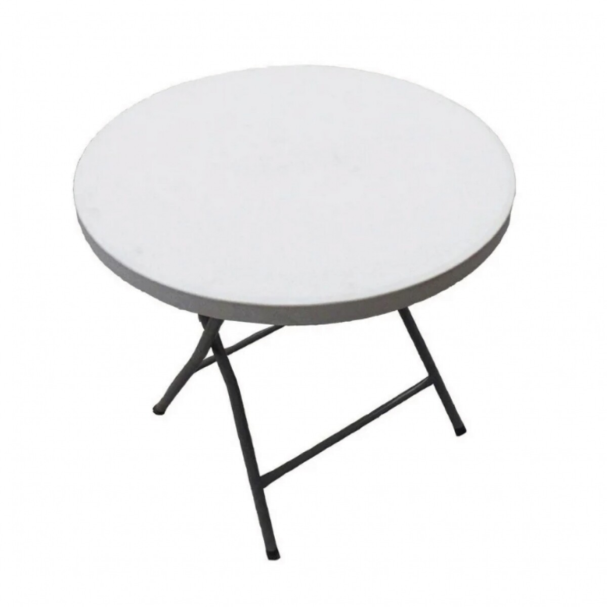 Mesa De Exterior Circular Plegable 80cm Diametro Blanca 