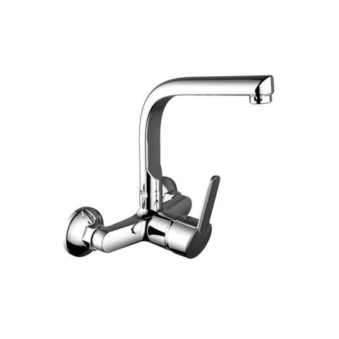 Grifería de Cocina Monocomando de pared pico alto Cromado Grifería De Cocina Monocomando De Pared Pico Alto Cromado