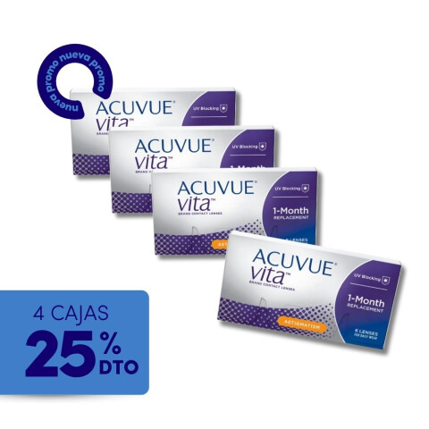 Acuvue Vita Torico - PROMO 4 Cajas Acuvue Vita Torico - Promo 4 Cajas
