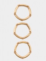 Set De Pulseras Elásticas Segmentadas dorado