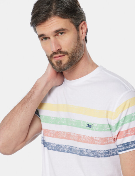 REMERA RAYADA Blanco