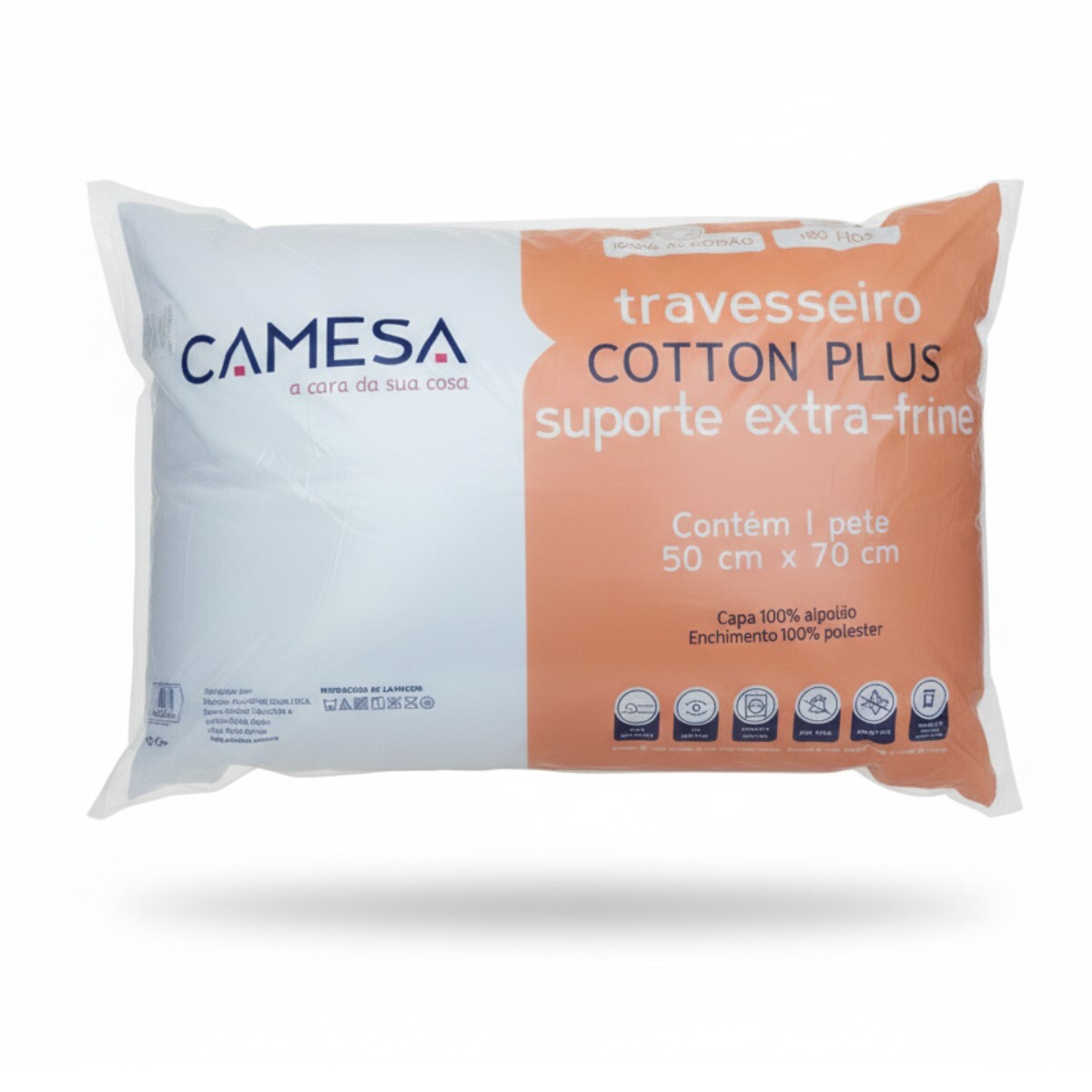 ALMOHADA SOPORTE EXTRA FIRME COTTON PLUS 50X70CM 