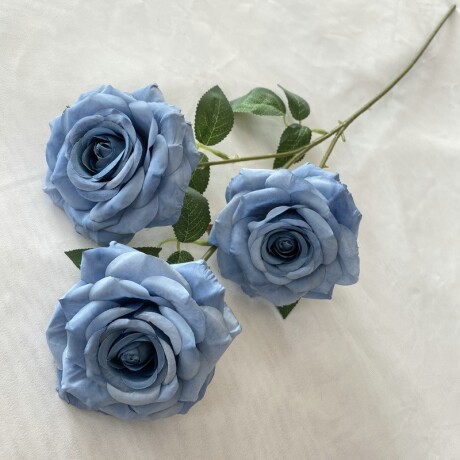 Rama De Rosas x3 Azul Pastel
