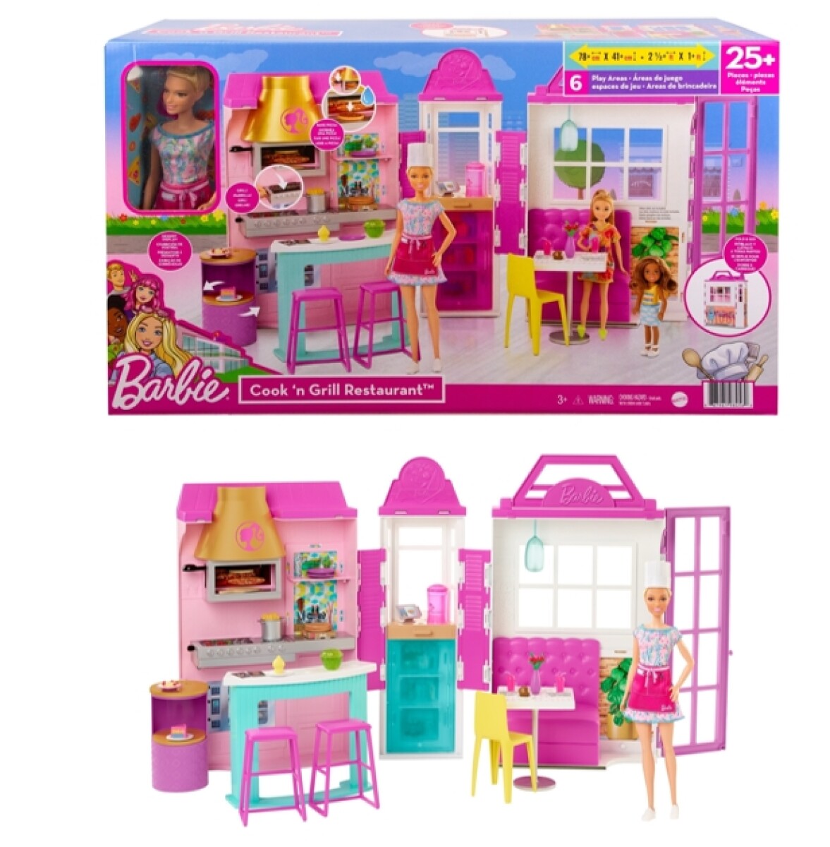 Set Barbie Restaurante con Muñeca - 001 