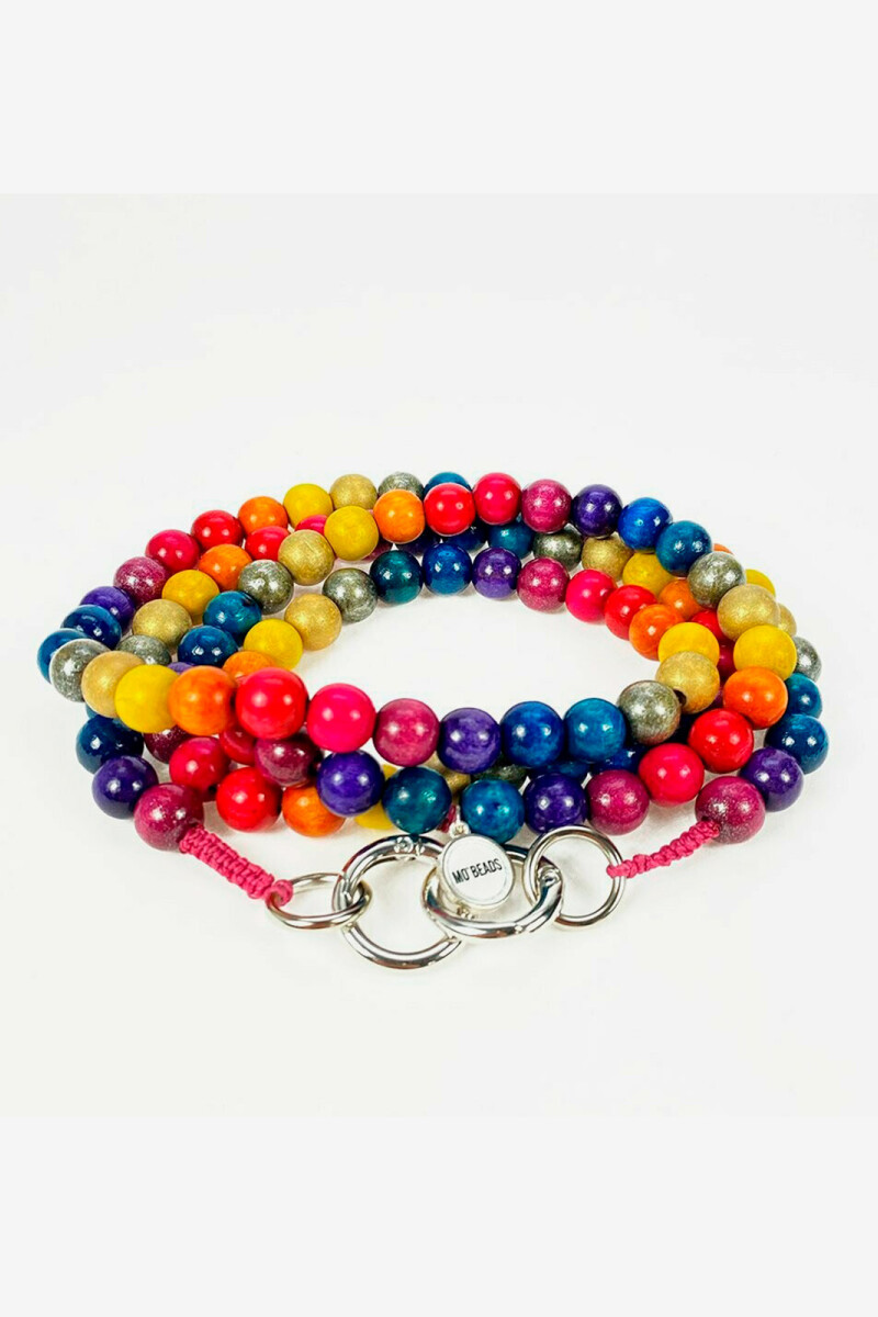 Mobilechain made of wood Multicolor