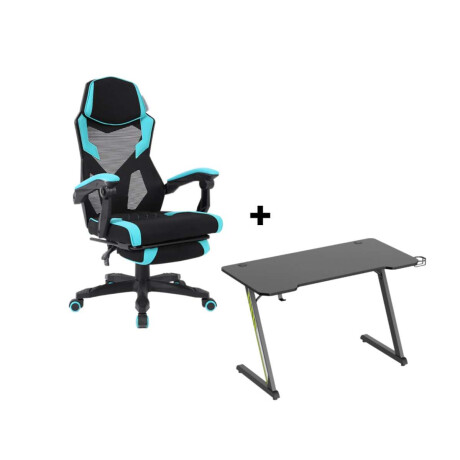 Silla Gaming Lumi + Escritorio Gaming Negro / Azul