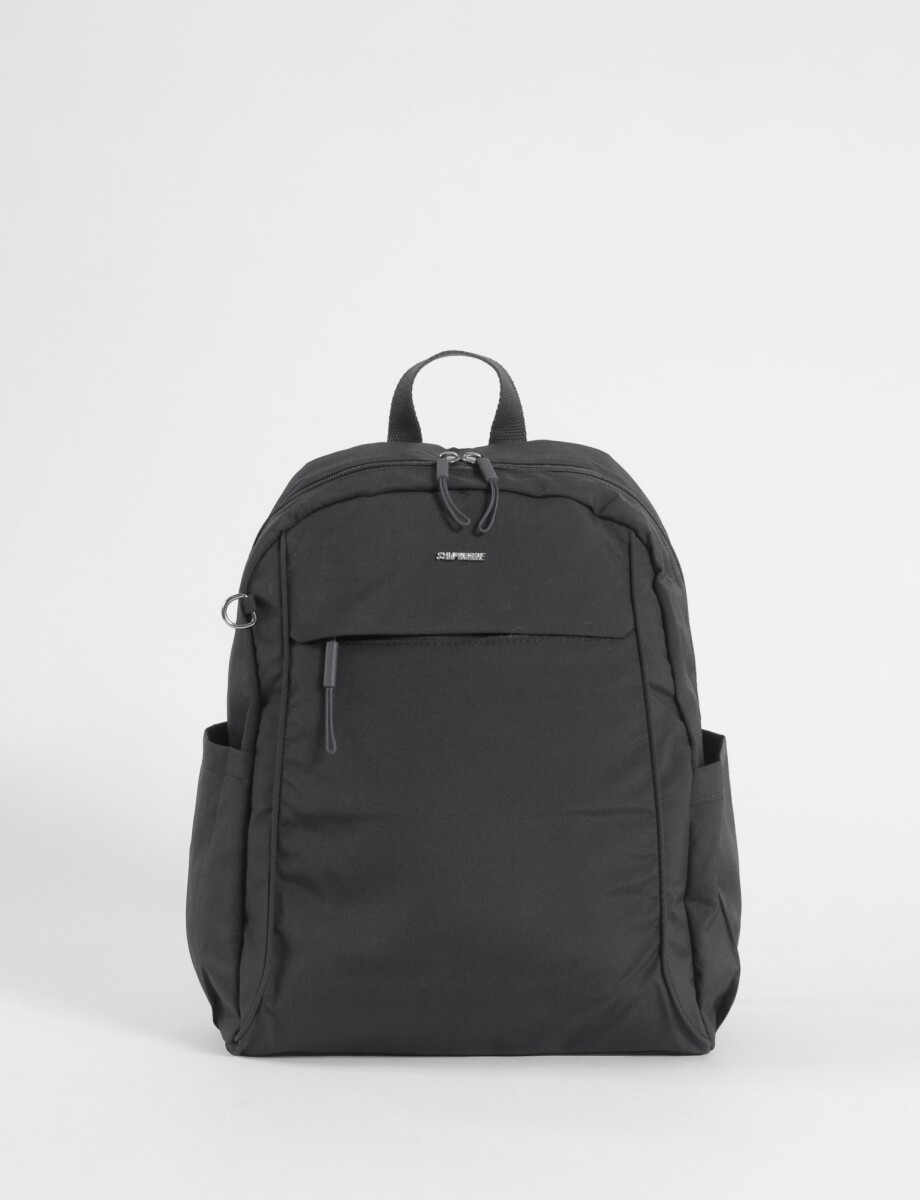 Mochila mediana de tela - negro 