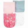 Set provecheros babitas x 4 XL CARTERS rosa flores