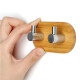 Perchero De Pared Colgante Adhesivo 2 Ganchos Madera Y Metal MADERA