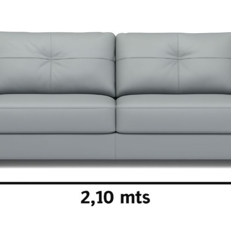 SOFA 100% CUERO - 3 CUERPOS - MODELO DOMINI - GRIS SOFA 100% CUERO - 3 CUERPOS - MODELO DOMINI - GRIS
