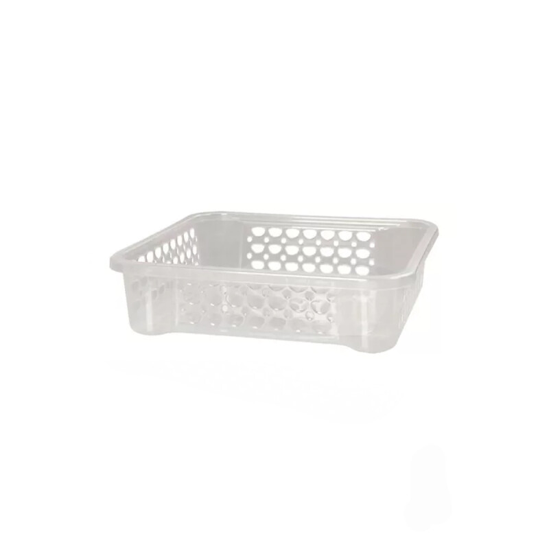 Set x2 Cesto rectangular calado Sanremo TRANSPARENTE