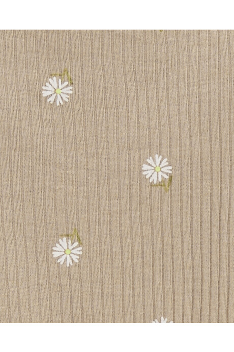 Set tres piezas de algodón, calza y dos bodies diseño floral Sin color