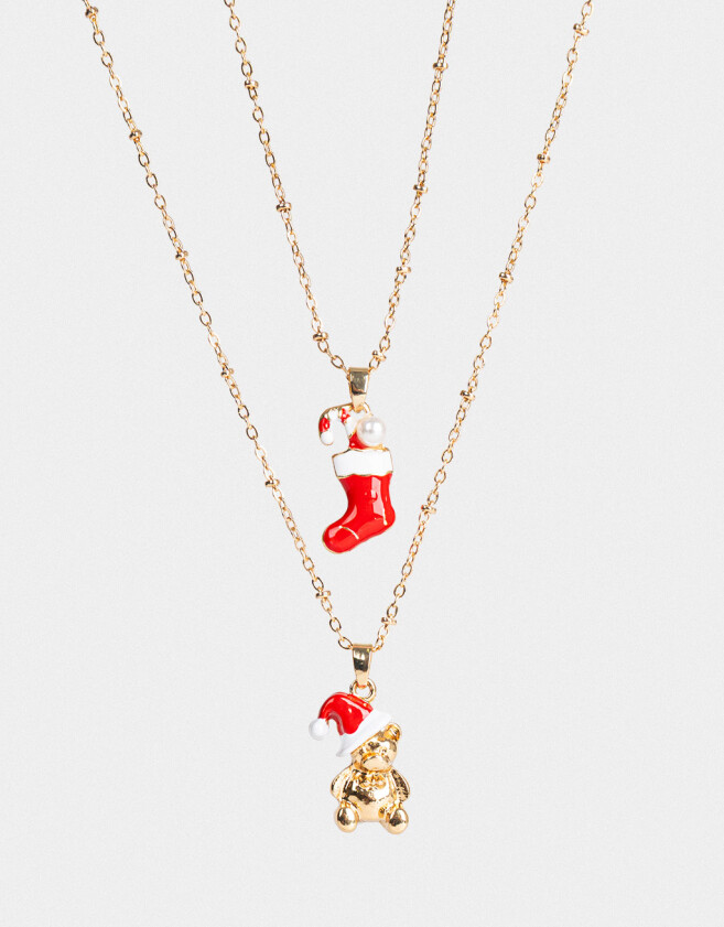 Collares para compartir Navidad Set De Collares Para Compartir Navidad - Dorado