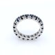 Anillo en oro 18k blanco y zafiros sintéticos Anillo en oro 18k blanco y zafiros sintéticos