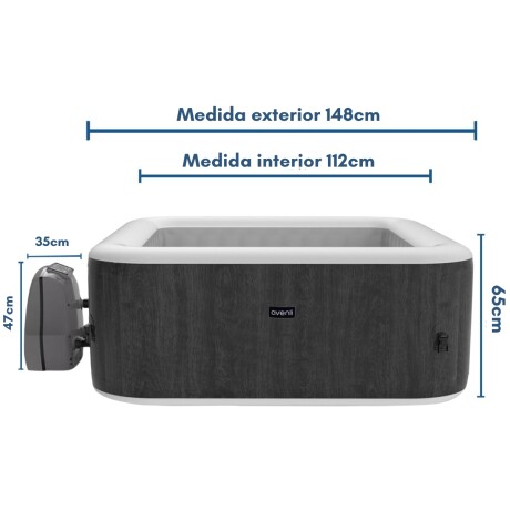 Jacuzzi inflable Square 4 Jacuzzi inflable Square 4