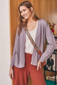 Cardigan Calados Lila