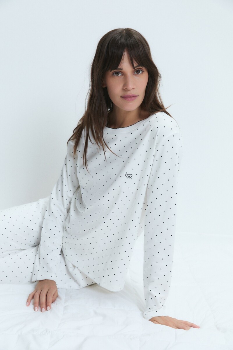 PIJAMA DOTS Off White