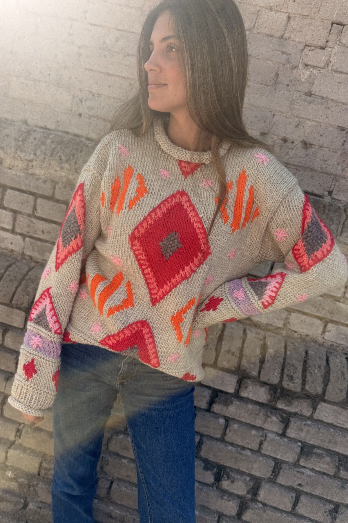 Sweater Gitano Lana Base Beige